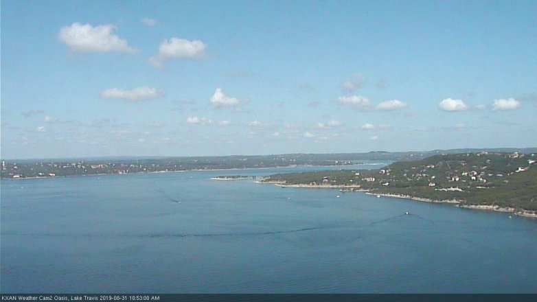 Lake Travis webcam, August 31, 2019 9:55 AM CT