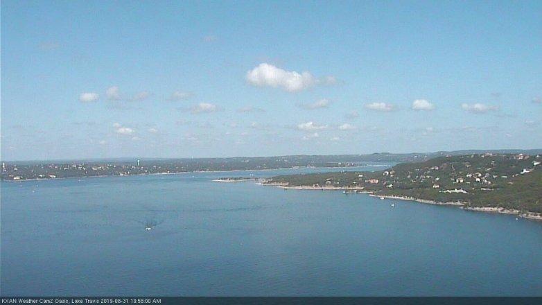 Lake Travis webcam, August 31, 2019 10:00 AM CT