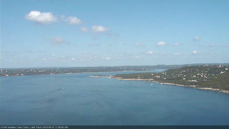 Lake Travis webcam, August 31, 2019 10:10 AM CT