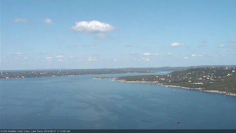 Lake Travis webcam, August 31, 2019 10:15 AM CT