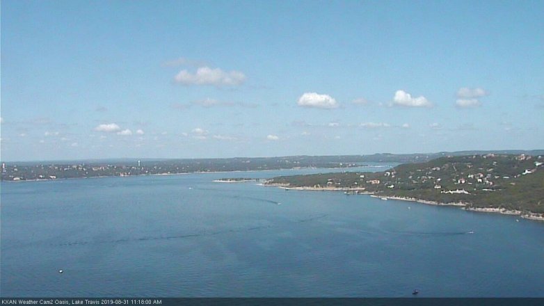 Lake Travis webcam, August 31, 2019 10:20 AM CT
