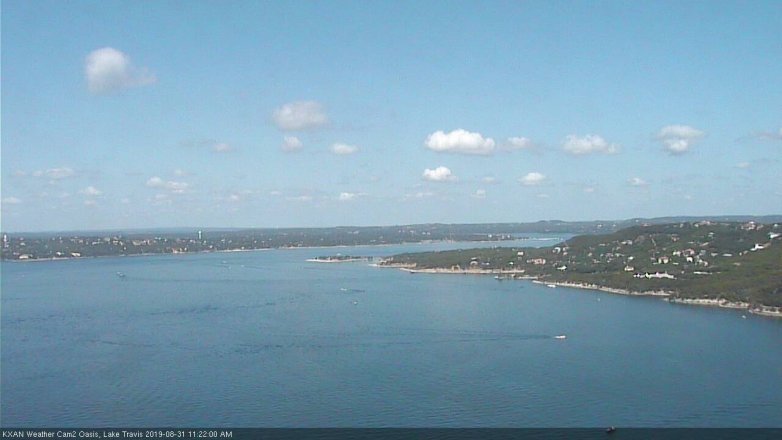 Lake Travis webcam, August 31, 2019 10:25 AM CT