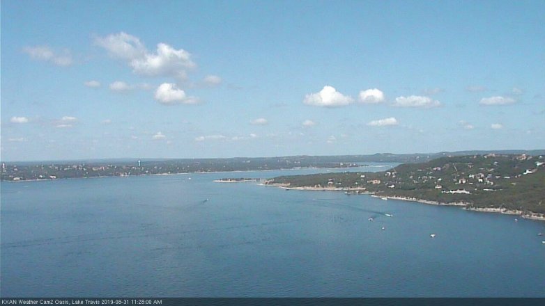 Lake Travis webcam, August 31, 2019 10:30 AM CT