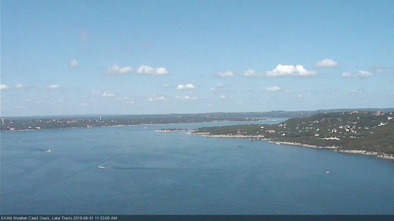 Lake Travis webcam, August 31, 2019 10:35 AM CT