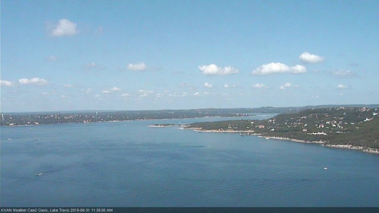 Lake Travis webcam, August 31, 2019 10:40 AM CT