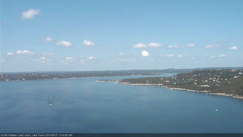 Lake Travis webcam, August 31, 2019 10:45 AM CT