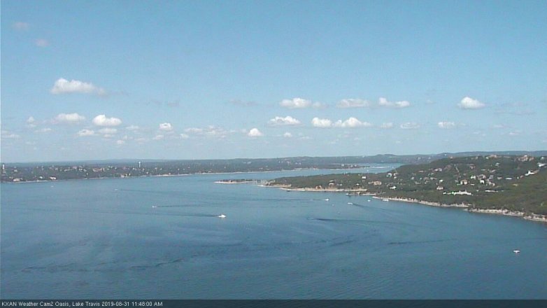Lake Travis webcam, August 31, 2019 10:50 AM CT