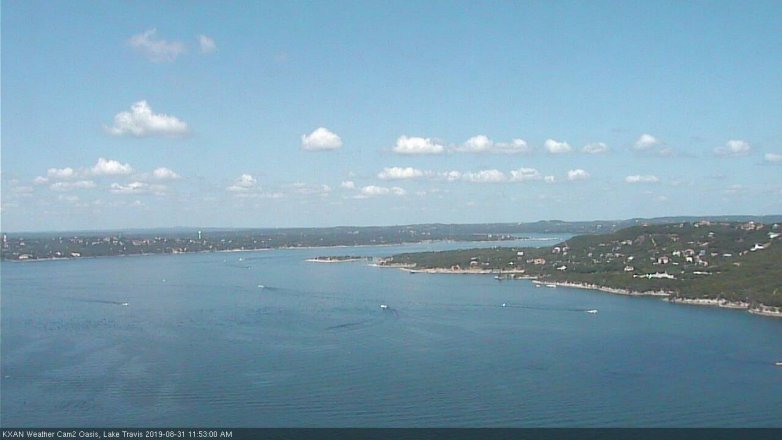 Lake Travis webcam, August 31, 2019 10:55 AM CT