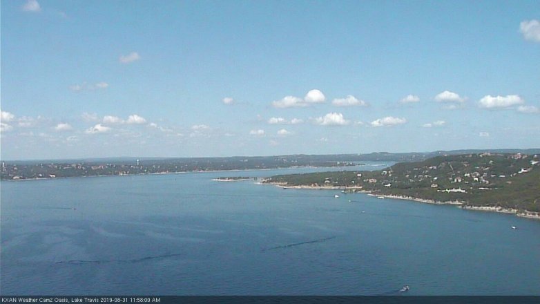 Lake Travis webcam, August 31, 2019 11:00 AM CT