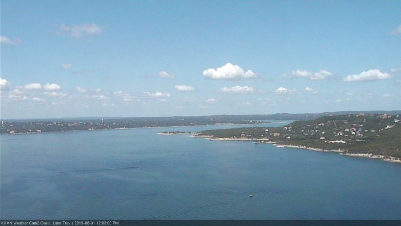 Lake Travis webcam, August 31, 2019 11:05 AM CT