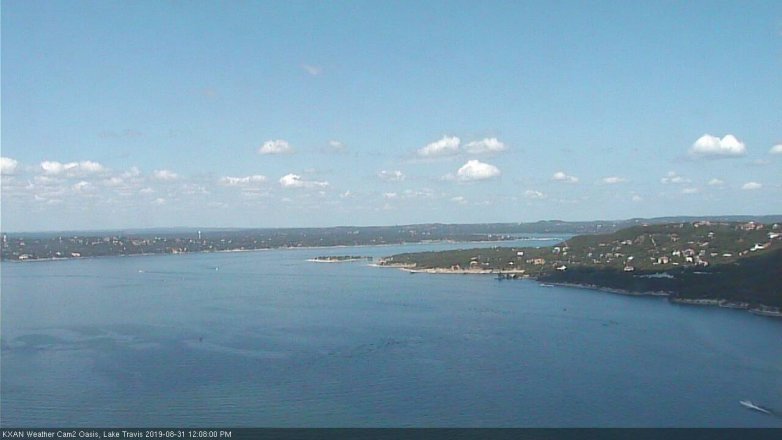 Lake Travis webcam, August 31, 2019 11:10 AM CT