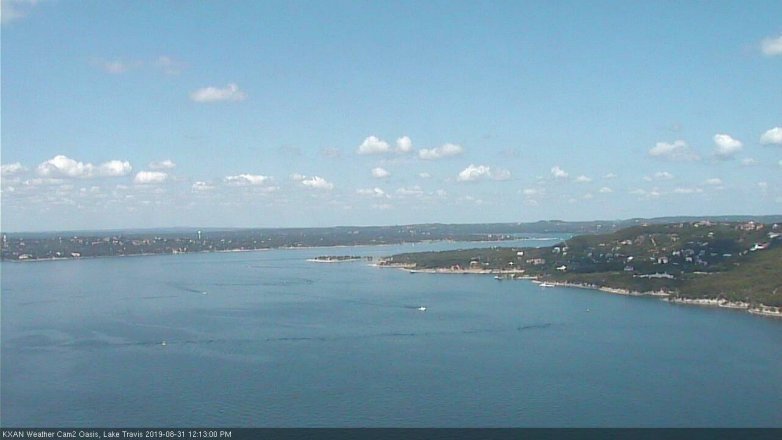 Lake Travis webcam, August 31, 2019 11:15 AM CT