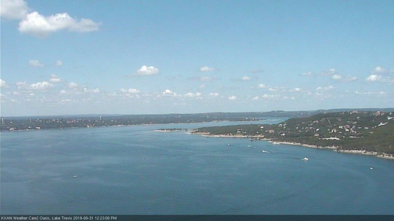 Lake Travis webcam, August 31, 2019 11:25 AM CT