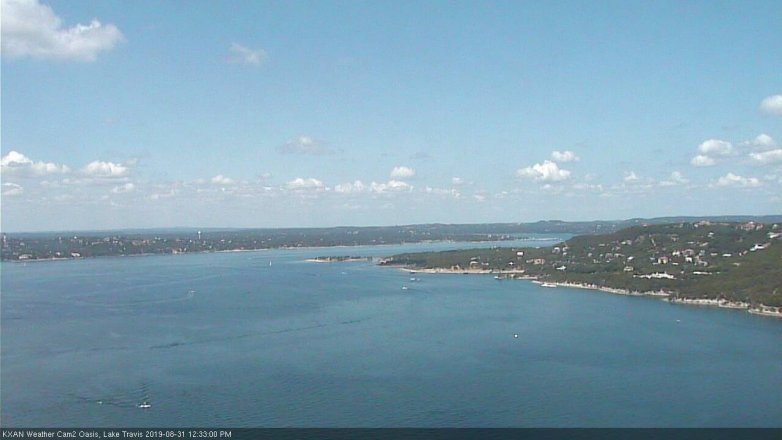 Lake Travis webcam, August 31, 2019 11:35 AM CT