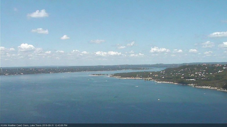 Lake Travis webcam, August 31, 2019 11:45 AM CT