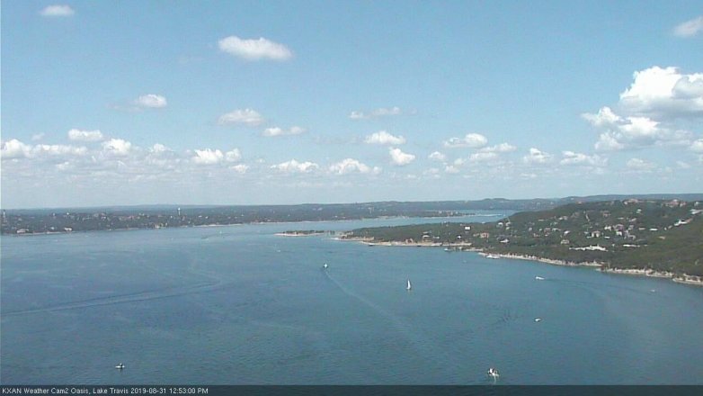 Lake Travis webcam, August 31, 2019 11:55 AM CT