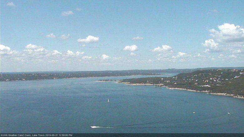 Lake Travis webcam, August 31, 2019 12:00 PM CT