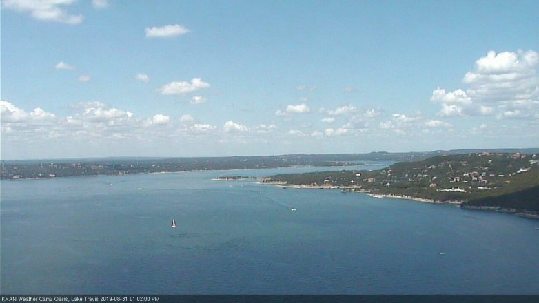 Lake Travis webcam, August 31, 2019 12:05 PM CT