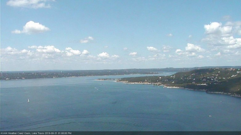 Lake Travis webcam, August 31, 2019 12:10 PM CT