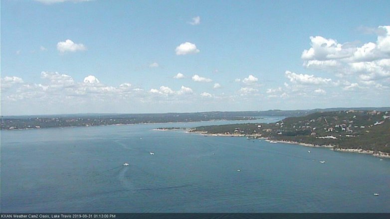 Lake Travis webcam, August 31, 2019 12:15 PM CT