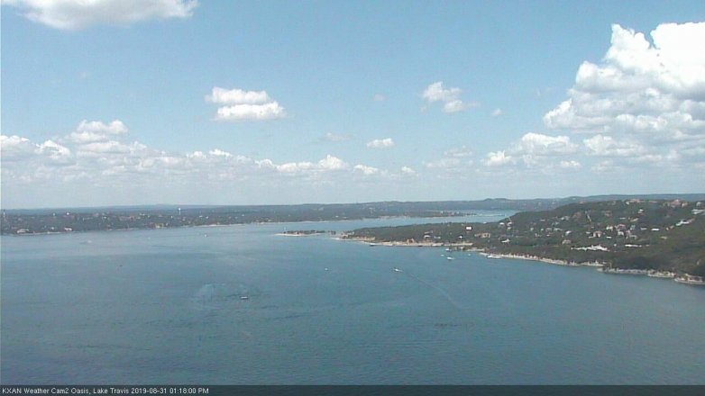 Lake Travis webcam, August 31, 2019 12:20 PM CT