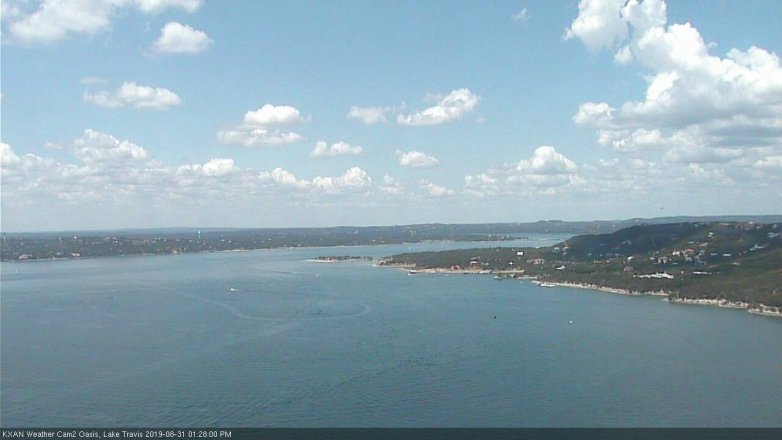 Lake Travis webcam, August 31, 2019 12:30 PM CT