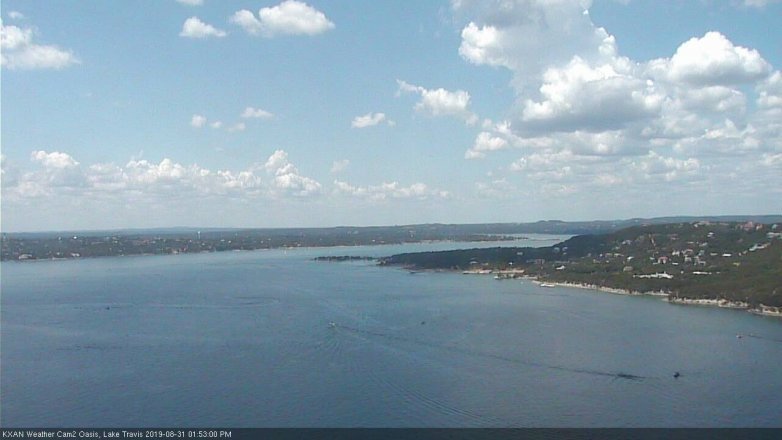 Lake Travis webcam, August 31, 2019 12:55 PM CT