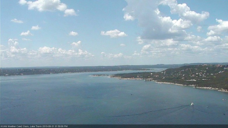 Lake Travis webcam, August 31, 2019 1:00 PM CT