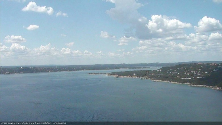 Lake Travis webcam, August 31, 2019 1:05 PM CT