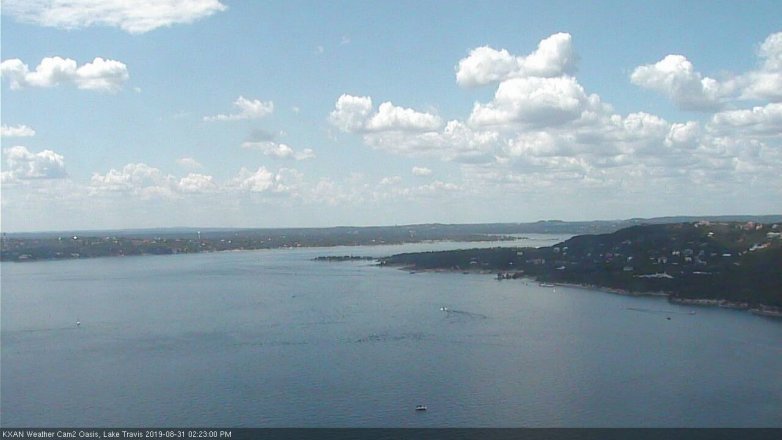 Lake Travis webcam, August 31, 2019 1:25 PM CT