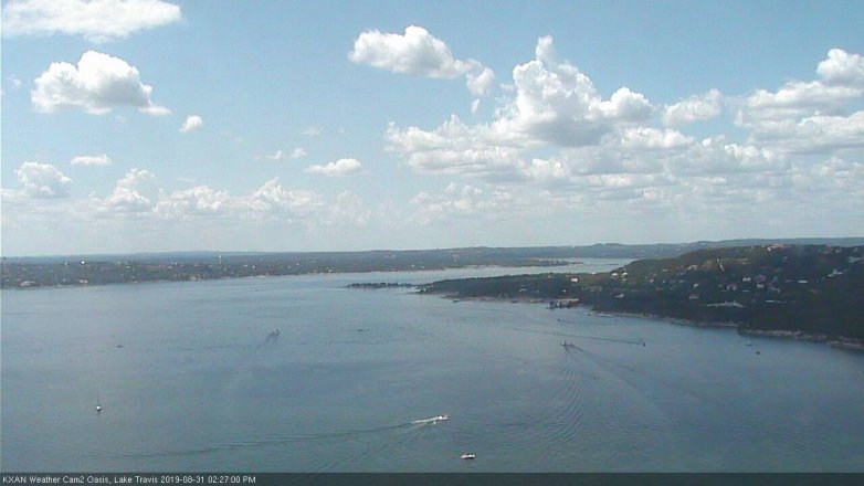 Lake Travis webcam, August 31, 2019 1:30 PM CT