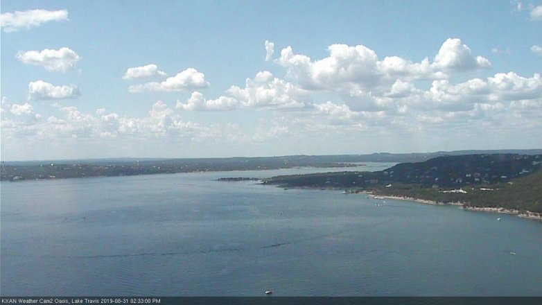 Lake Travis webcam, August 31, 2019 1:35 PM CT