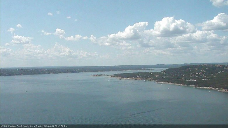 Lake Travis webcam, August 31, 2019 1:45 PM CT