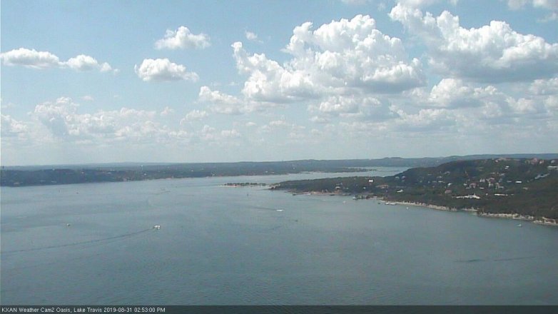 Lake Travis webcam, August 31, 2019 1:55 PM CT