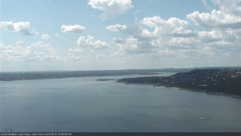 Lake Travis webcam, August 31, 2019 2:10 PM CT