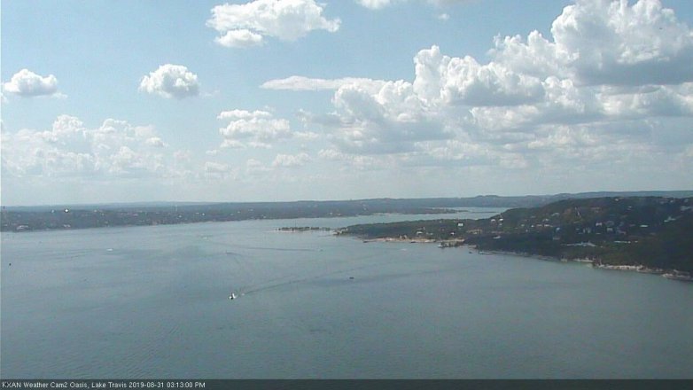 Lake Travis webcam, August 31, 2019 2:15 PM CT