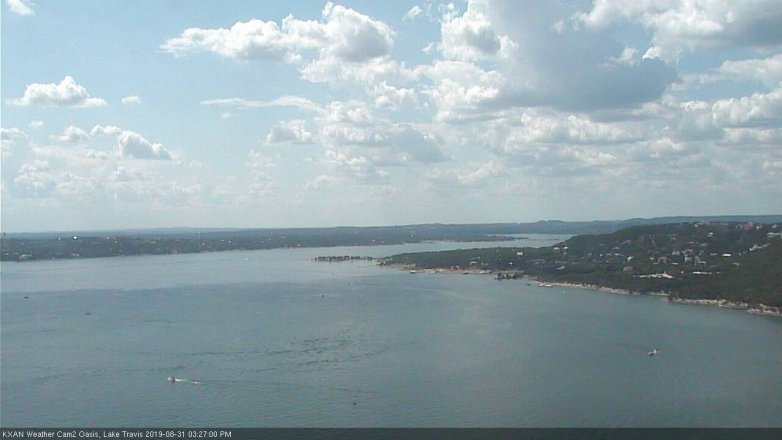 Lake Travis webcam, August 31, 2019 2:30 PM CT