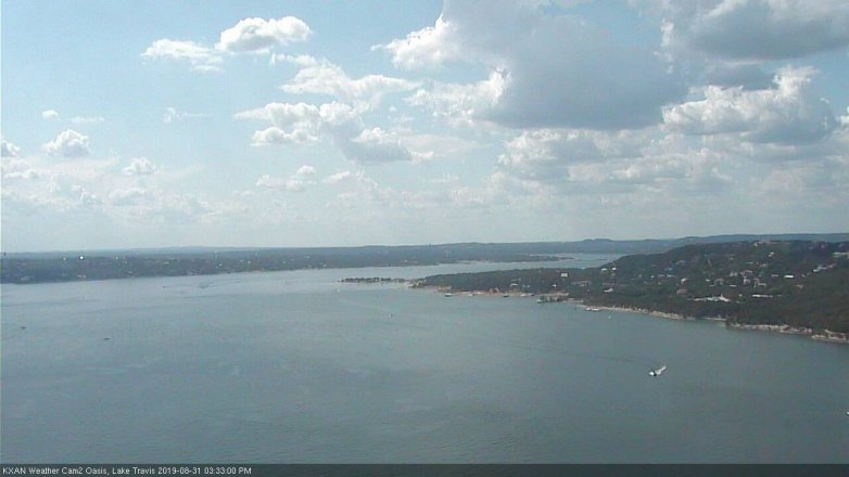 Lake Travis webcam, August 31, 2019 2:35 PM CT
