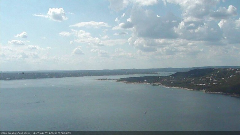 Lake Travis webcam, August 31, 2019 2:40 PM CT