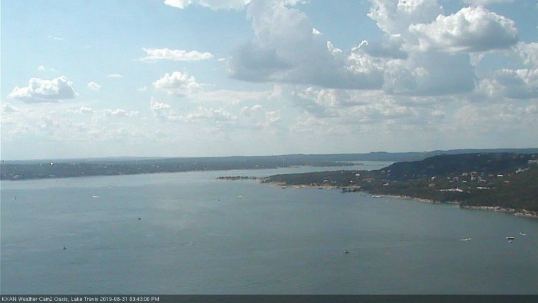 Lake Travis webcam, August 31, 2019 2:45 PM CT