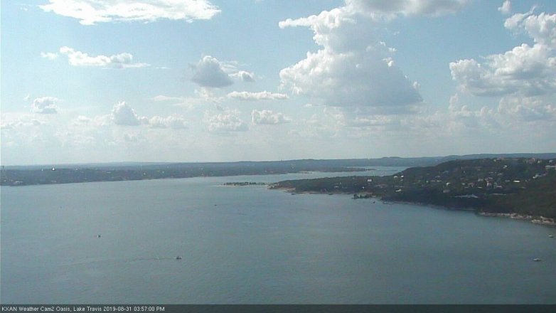 Lake Travis webcam, August 31, 2019 3:00 PM CT