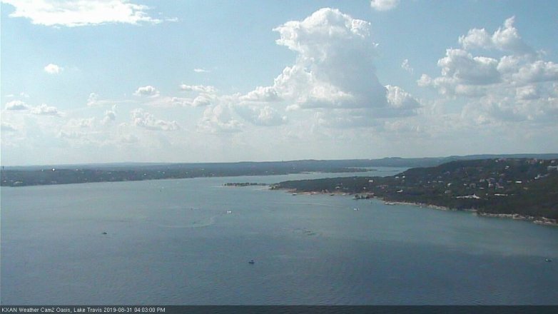 Lake Travis webcam, August 31, 2019 3:05 PM CT