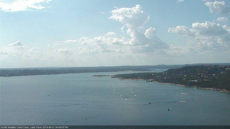 Lake Travis webcam, August 31, 2019 3:10 PM CT