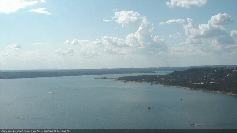 Lake Travis webcam, August 31, 2019 3:15 PM CT