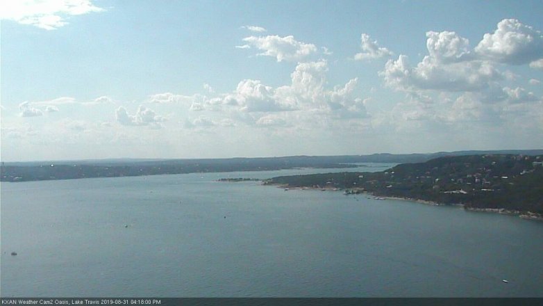Lake Travis webcam, August 31, 2019 3:20 PM CT