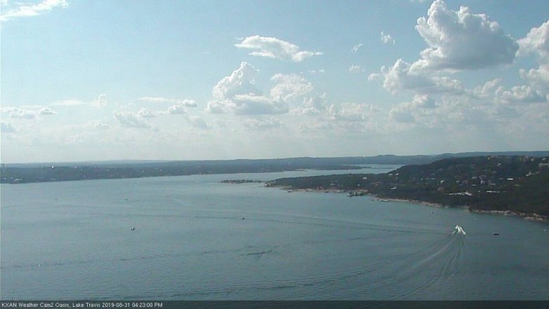 Lake Travis webcam, August 31, 2019 3:25 PM CT