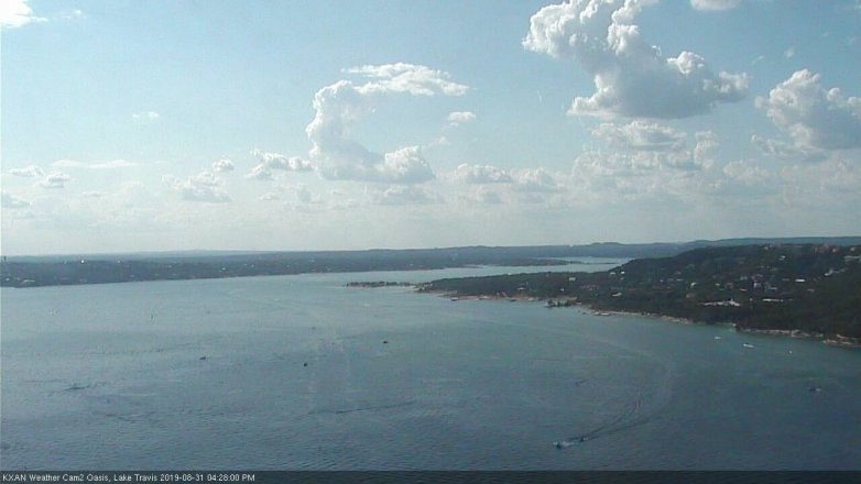 Lake Travis webcam, August 31, 2019 3:30 PM CT