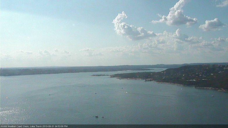 Lake Travis webcam, August 31, 2019 3:55 PM CT