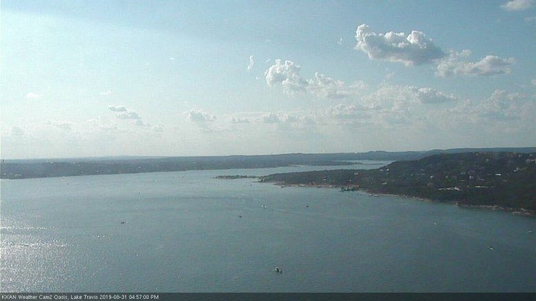 Lake Travis webcam, August 31, 2019 4:00 PM CT