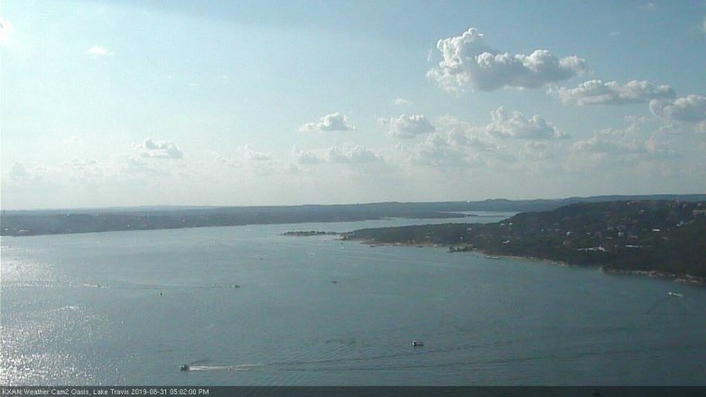 Lake Travis webcam, August 31, 2019 4:05 PM CT
